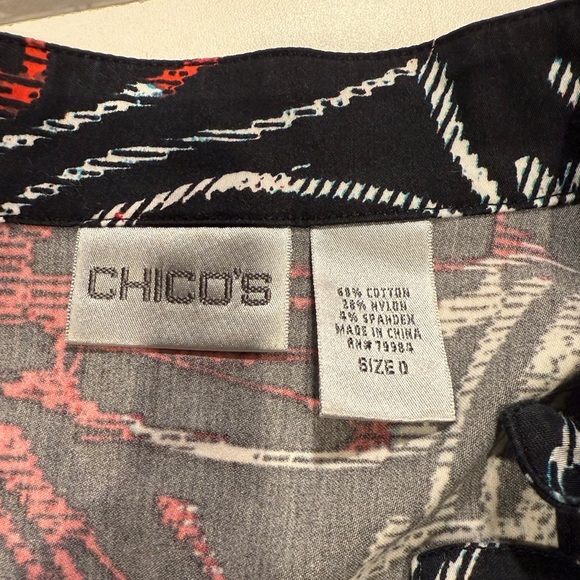 Chico's Women’s Long Sleeve Floral Print Button Up - Picture 3 of 3